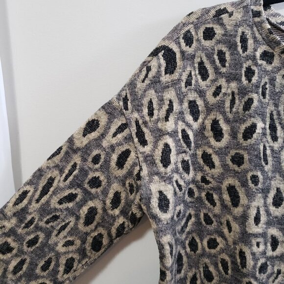 Zara * Leopard Print Fleece Sweatshirt * Sz L - Picture 7 of 11